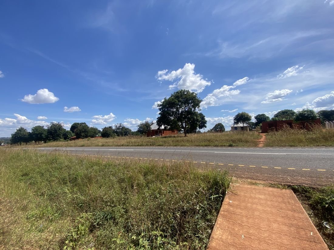 Site landscape along a road corridor for survey works